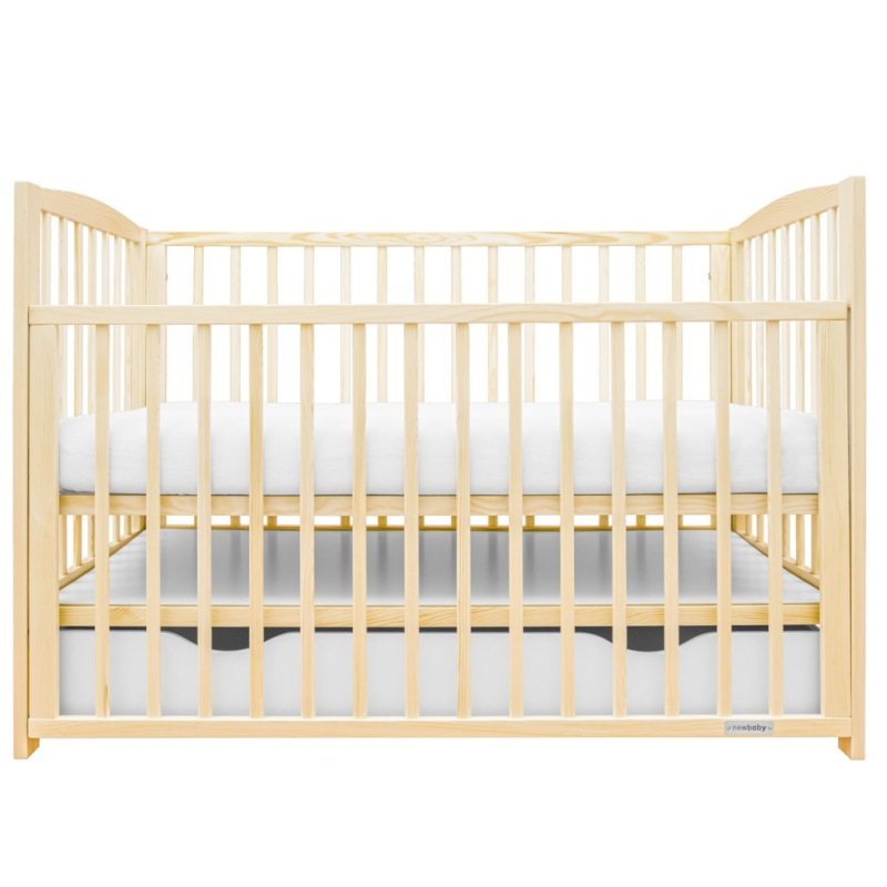 Detská postieľka New Baby LILLY so sťahovacou bočnicou a šuplíkom prírodná 2