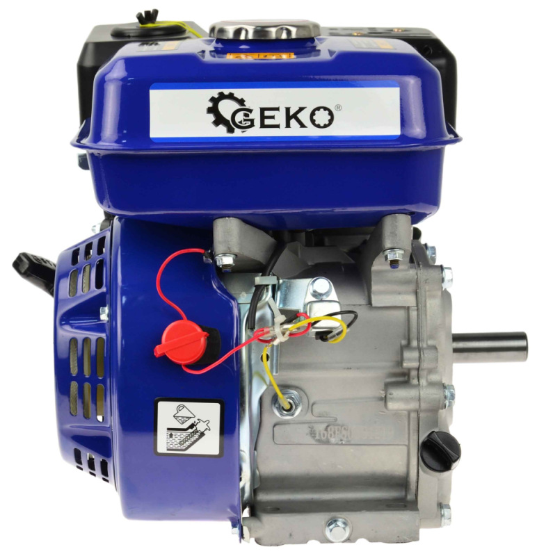 Benzínový štvortaktný spaľovací motor, objem 196 cm3, výkon 6,5 HP, hriadeľ 20 mm, GEKO 7