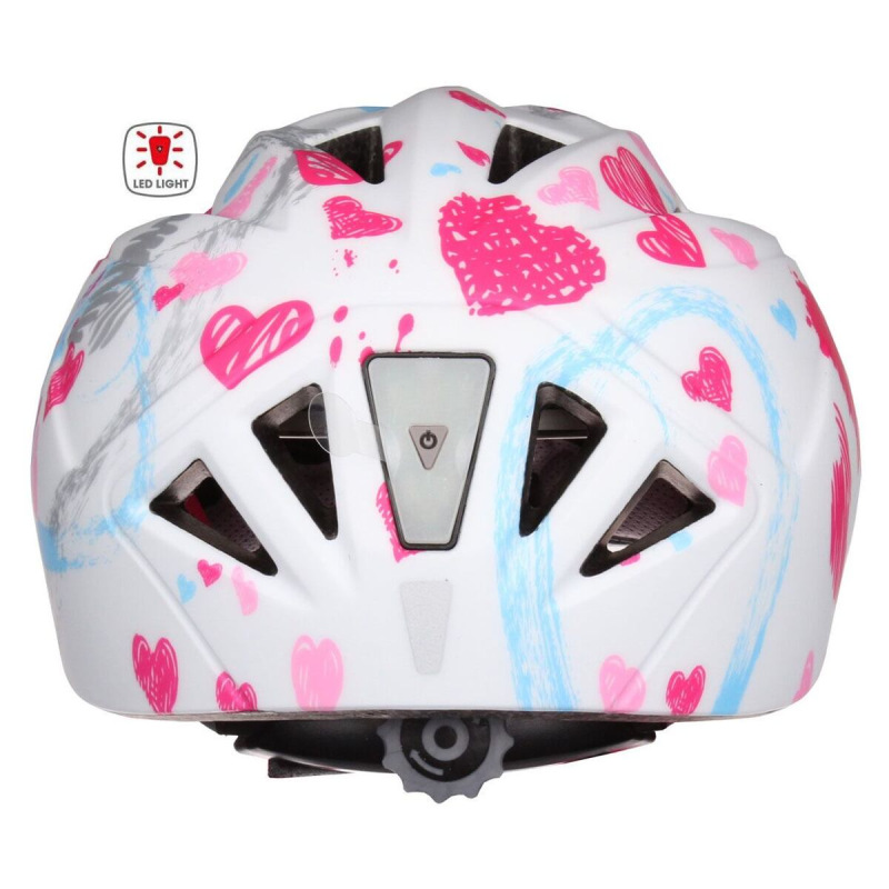Pluto Light detská cyklistická prilba biela-ružová 1