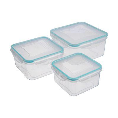 Dóza MagicHome Lunchbox set MB06, sada 3 ks, 700/1200/2000 ml, štvorcové, Clip