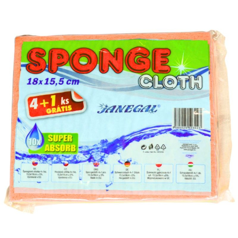 Špongiová utierka 4+1 ks