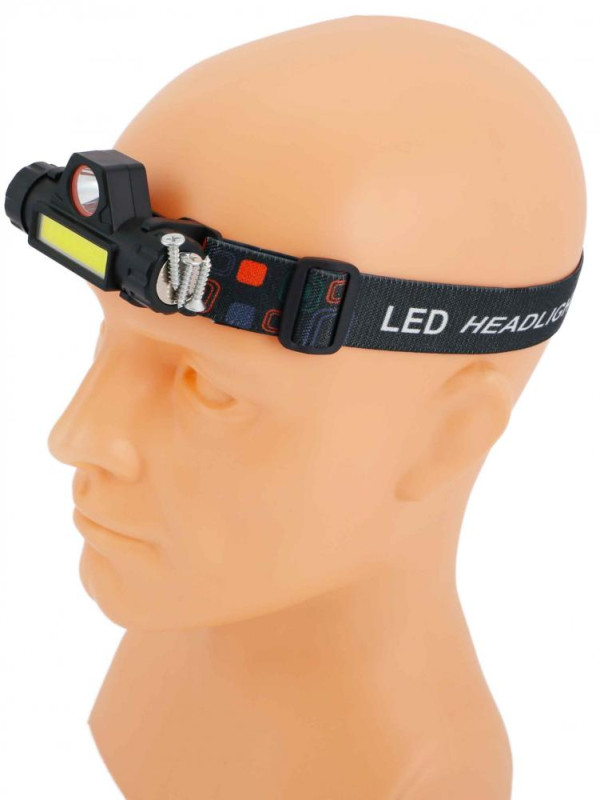 Čelová LED baterka s 2 svietidlami, PRO-TECHNIK 3