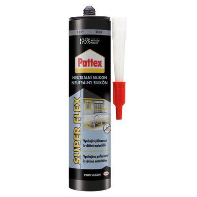 Silikón Pattex Super Flex Neutrálny, šedý, 280 ml