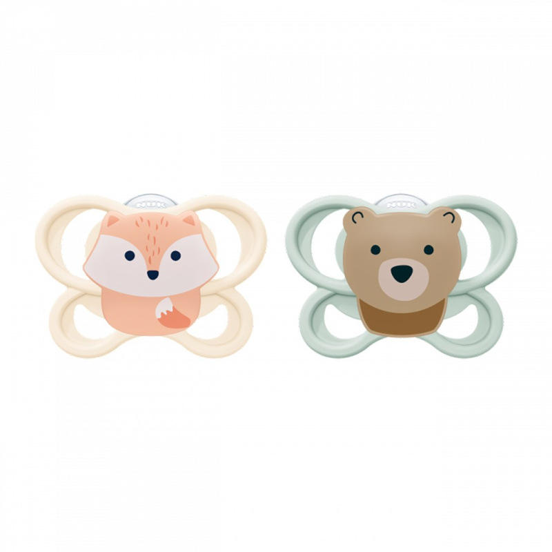 Dojčenský cumlík NUK Perfect Match Air FOX/BEAR 0-2m 2ks box 0-2 m