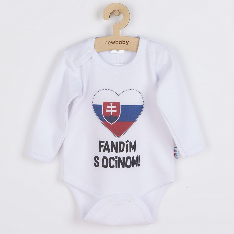 Body s potlačou New Baby Fandím s ocinom biele 50 1