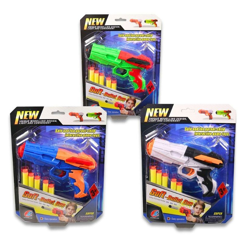 Pištoľ na penové náboje s prísavkou