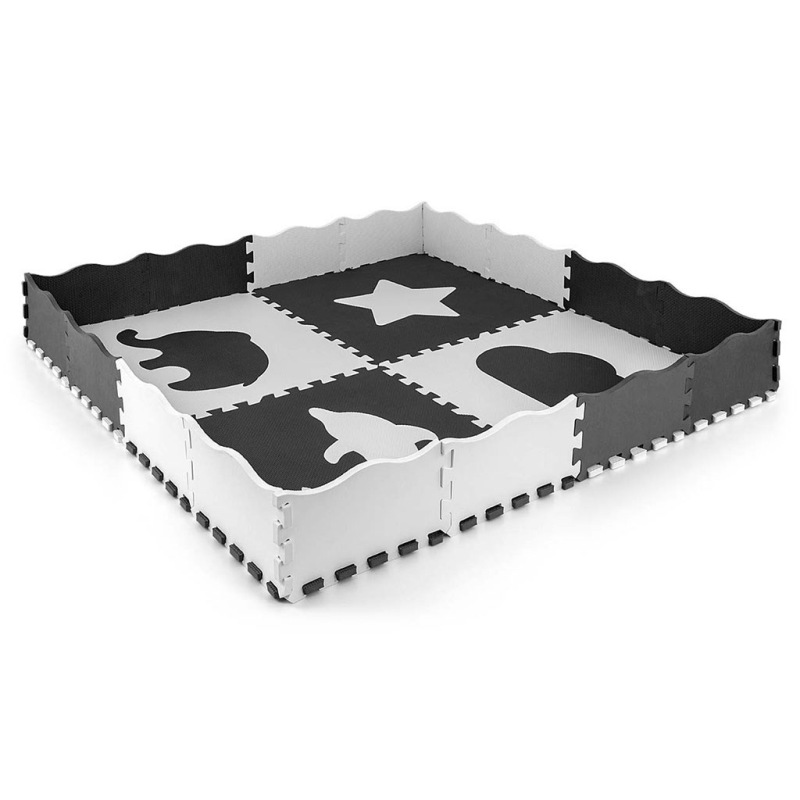 Penové puzzle podložka ohrádka Milly Mally Jolly 2x2 Grey 1