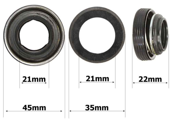 Tesnenie na hriadeľ motorového čerpadla 2"/3", MAR-POL 5