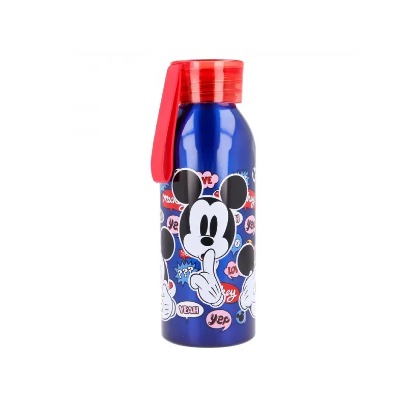 STOR Hliníková fľaša so silikónovým pútkom MICKEY MOUSE, 510ml, 50124