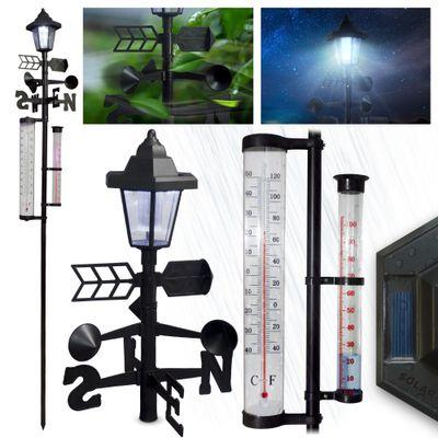 Meteostanica SWS29, 158 cm, záhradný zrážkomer, teplomer, solárna lampa, smer vetra