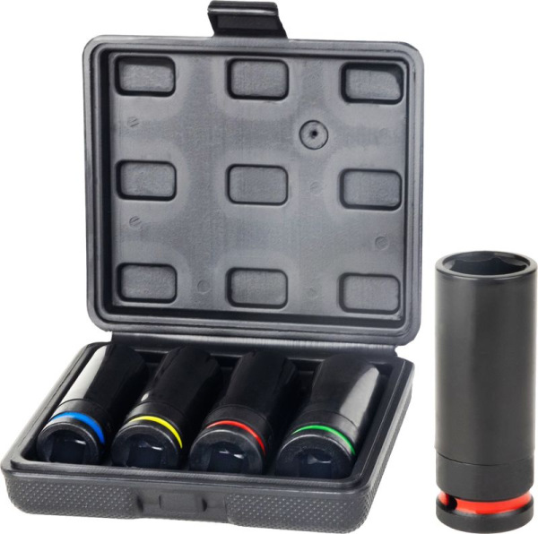 Sada hlavíc Strend Pro Premium, 4 dielna, CrV, 17-19-21-22 mm, profesionál