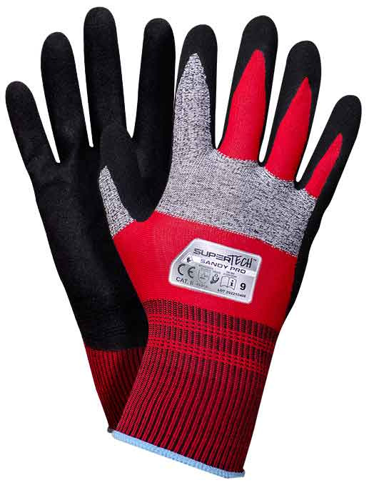 Ochranné rukavice SUPER TECH SANDY PRO, pieskový nitril, veľkosť 10, VASKO 2