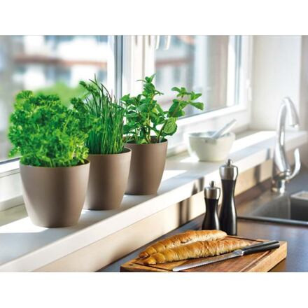 Plastkon Ella Mat dekoračný kvetináč biela, 11cm 2