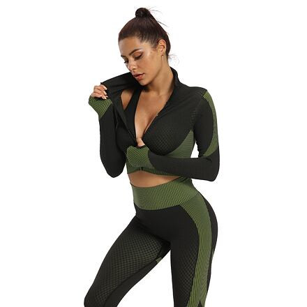 Yoga Sense fitness set dámsky sv. zelená 5