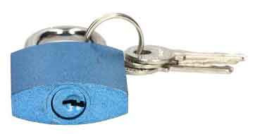 Zámok visiaci liatinový, farebný AB-30 mm, XL-TOOLS 2