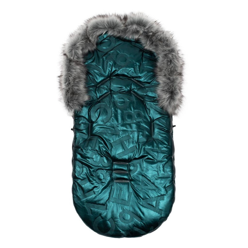 Luxusný fusak s kožušinkou New Baby zelený 2