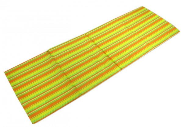 Štvordielne skladacie plážové ležadlo Sedco STRIPES žltá-oranžová 165x58 cm