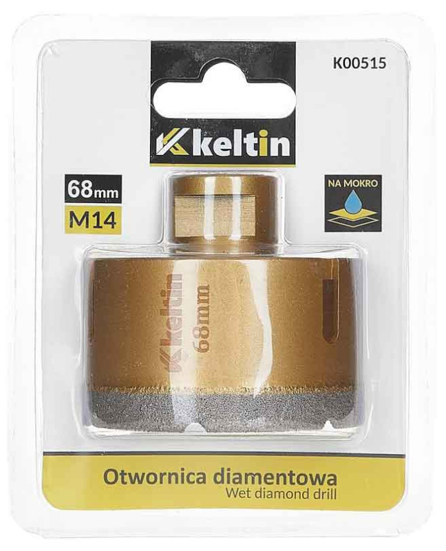 Vrták diamantový korunkový, závit M14 do uhlovej brúsky priemer 68 mm, GEKO 2