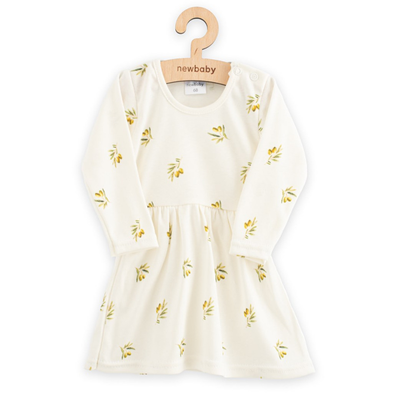 Dojčenské šaty z organickej bavlny s dlhým rukávom New Baby Olivy 56 (0-3m) 1