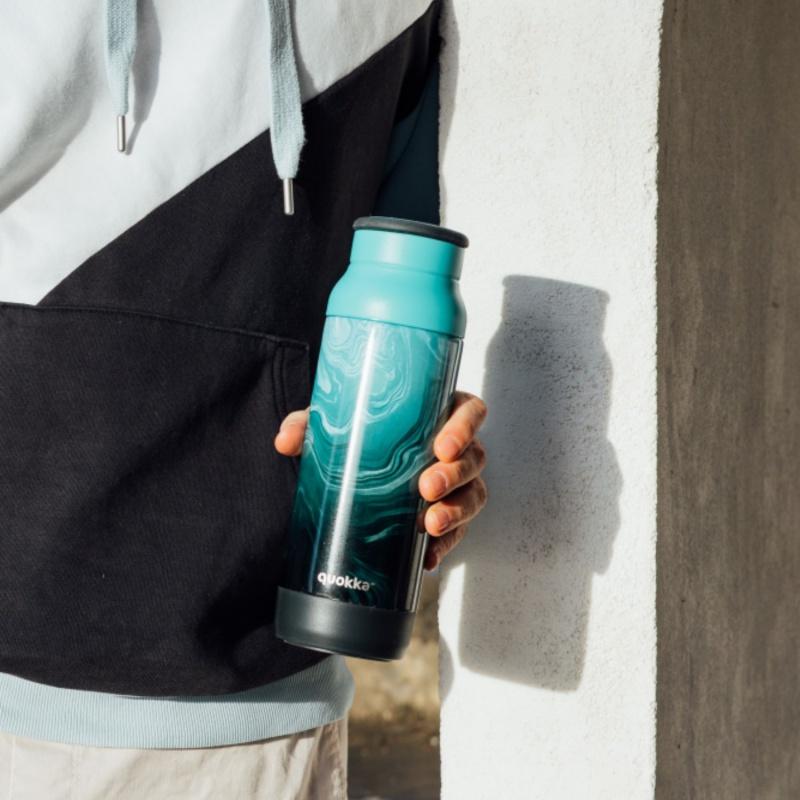 Quokka Pulse Smartgrip, Nerezová termo fľaša Liquid Marble, 700ml, 40290 2