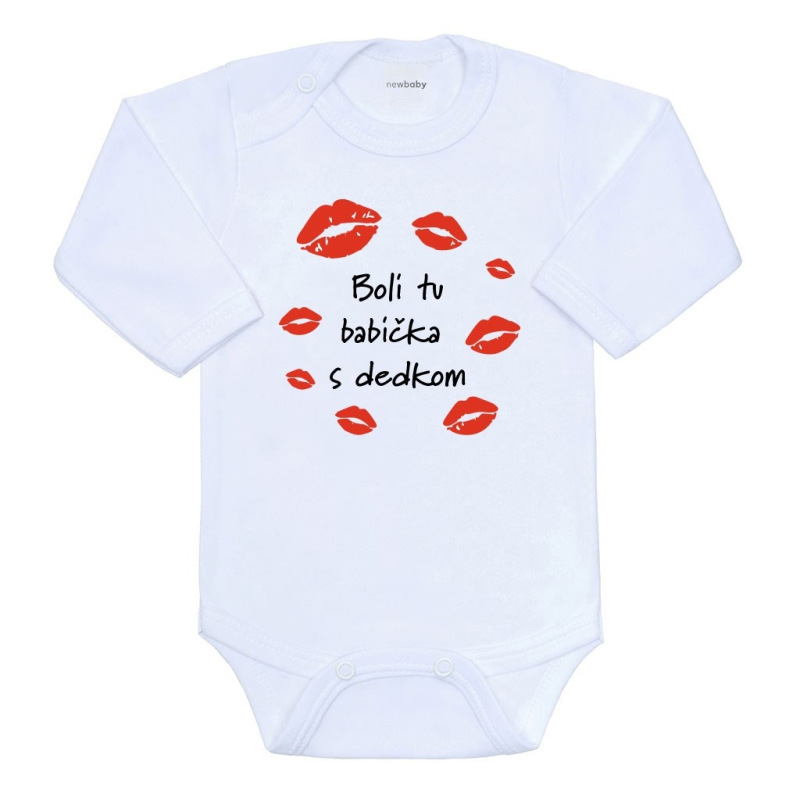 Detské body s potlačou New Baby Boli tu babička s dedkom 74 (6-9m)