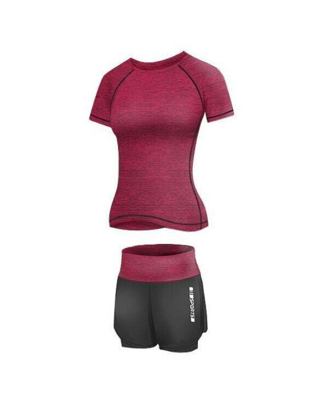 Runner Short 2W fitness set plum