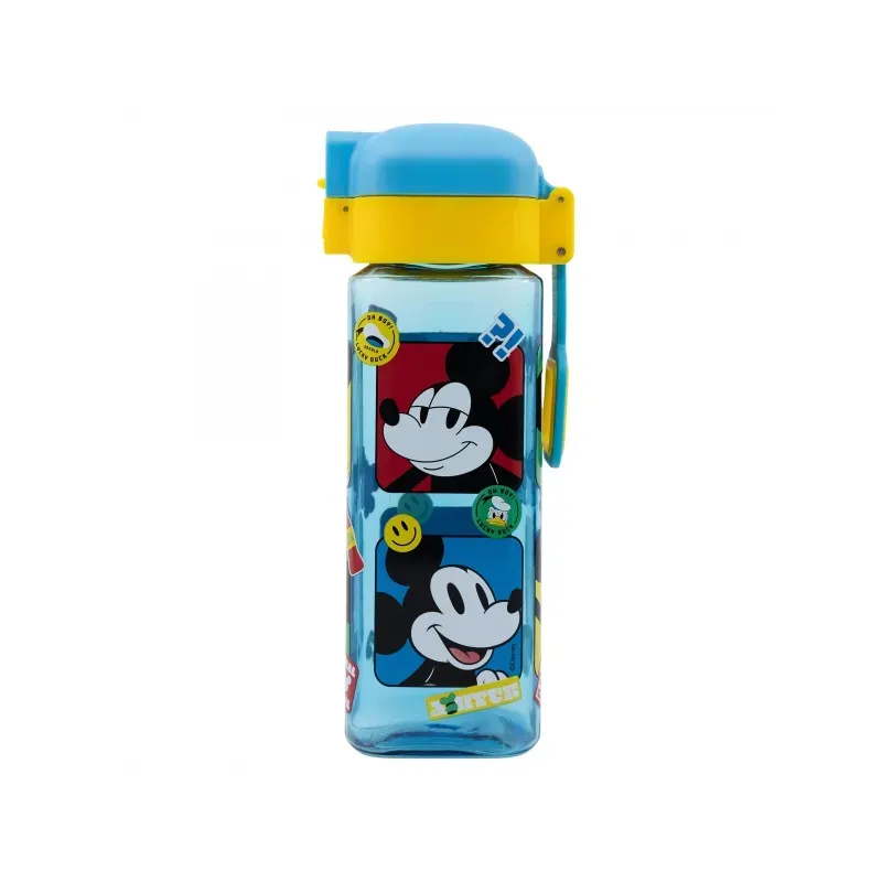 Hranatá plastová fľaša MICKEY MOUSE Lock, 550ml, 74302