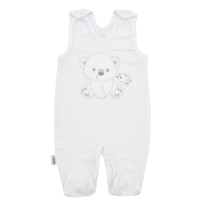 Dojčenská súprava do pôrodnice New Baby Sweet Bear biela 56 (0-3m) 2