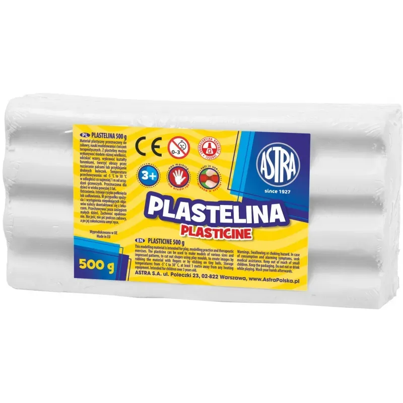 ASTRA Plastelína 500g Biela, 303117002