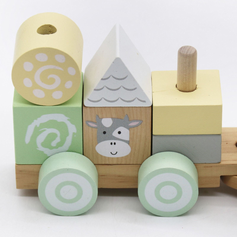 Drevený vláčik s kockami Baby Mix 3