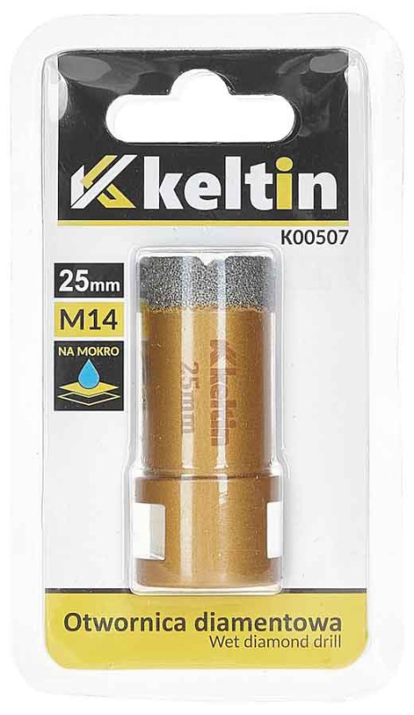 Vrták diamantový korunkový, závit M14 do uhlovej brúsky priemer 25 mm, GEKO 2