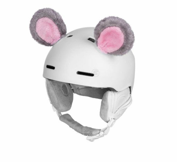 Funny Kit dekorácia na prilbu ružová-šedá 1