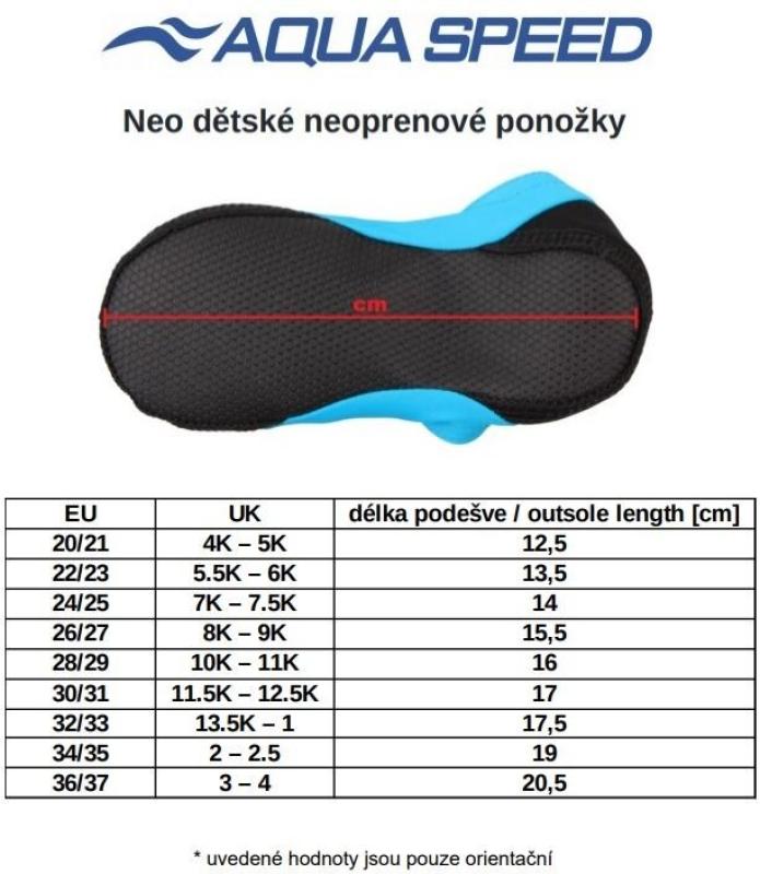 Aqua-Speed Neo detské neoprénové ponožky modrá, veľ. 26/27