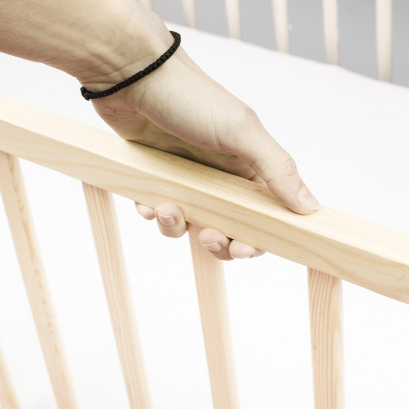 Detská postieľka New Baby LILLY so sťahovacou bočnicou a šuplíkom prírodná 5