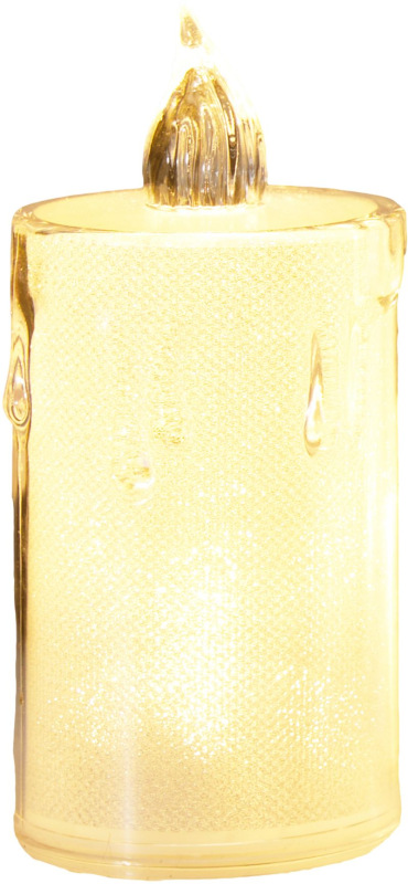 Sviečka, vianočná, transparentná, 10,5 cm, sellbox 24ks 1