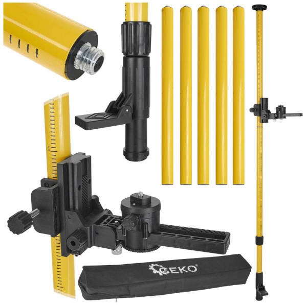 Teleskopický nosný stĺp pre laser 420 cm + adaptér pre sklony, GEKO