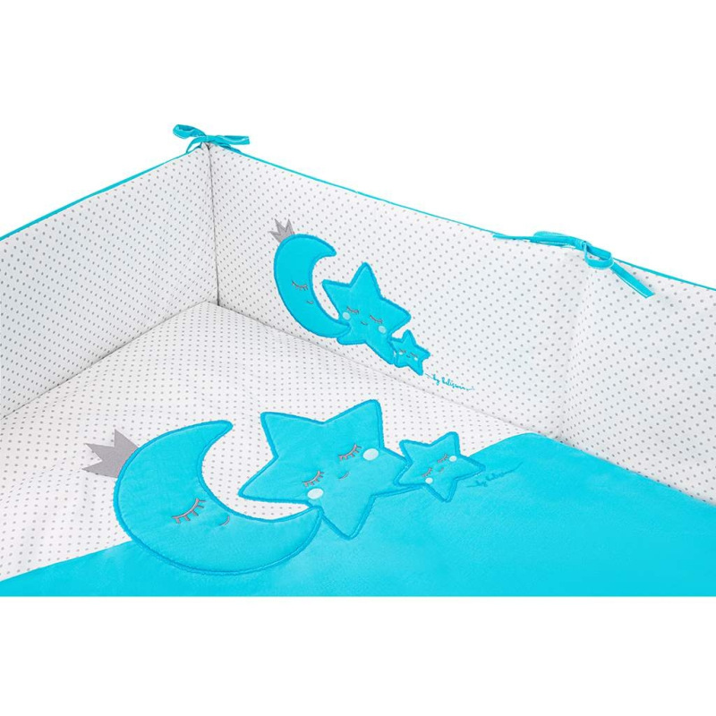 5-dielne posteľné obliečky Belisima Magic Stars 100/135 tyrkysové 3