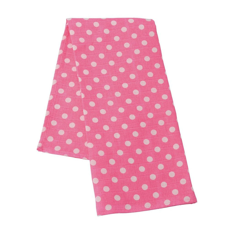 Látkové bavlnené plienky New Baby Softy s potiskom 70 x 70 cm 4 ks ružovo-biele 2