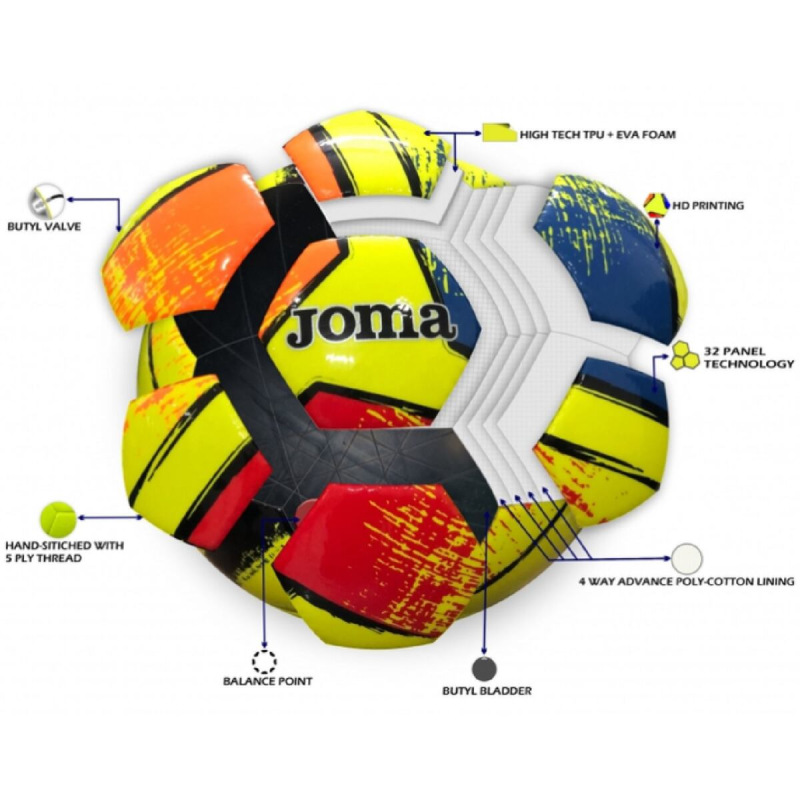 Dali II futbalová lopta žltá 2