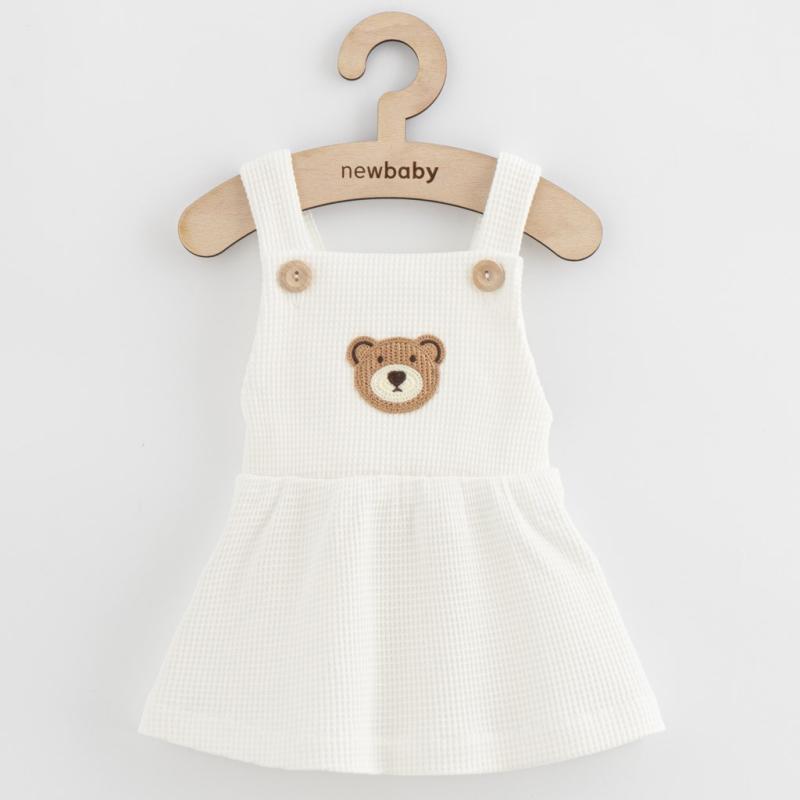 Dojčenská sukienka na traky New Baby Luxury clothing Laura biela 56 (0-3m)