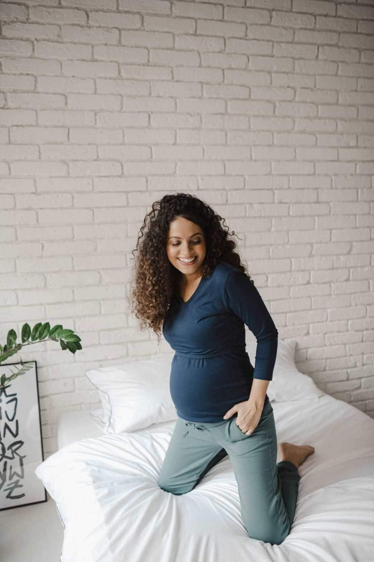 Tehotenské a dojčiace tričko Milk Shirt milk & love modrá XL 1