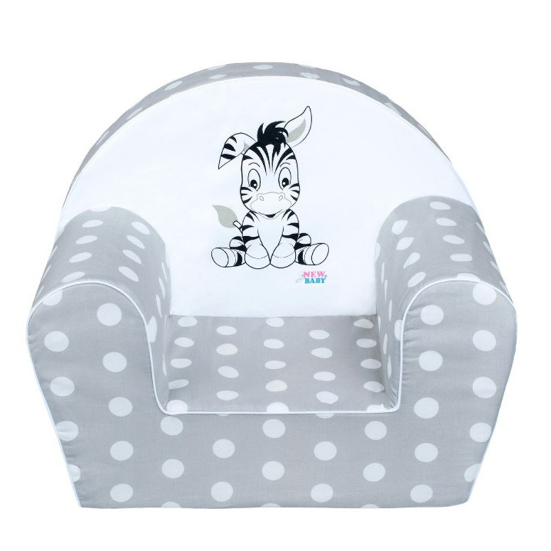 Detské kreslo New Baby Zebra sivé 1