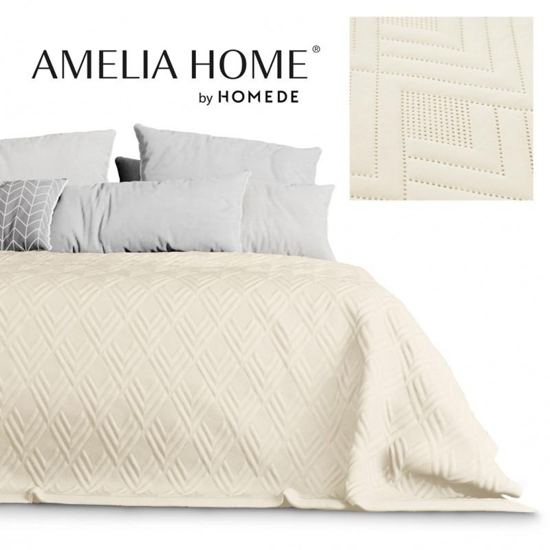 AmeliaHome, Obojstranný pléd /prehoz na posteľ Ophelia, 220x240 cm, béžová