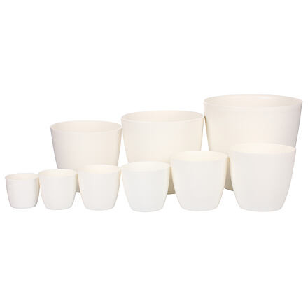 Plastkon Ella Mat dekoračný kvetináč biela, 11cm 5