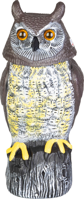 Plašič vtákov Strend Pro, sova, solárna, USB, otočná hlava, zvuk, svietiace oči 1