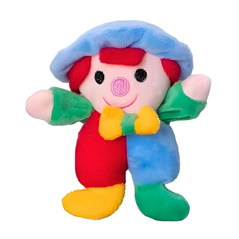 Plyšový klaun s hrkálkou