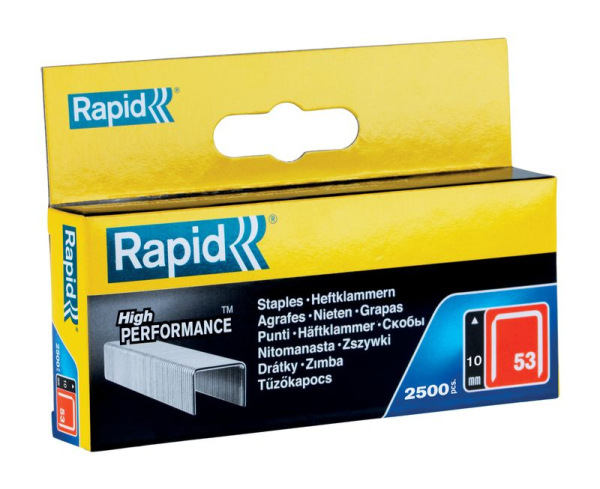 Spony RAPID 53, 10 mm, sponky do sponkovačky, bal. 2500 ks