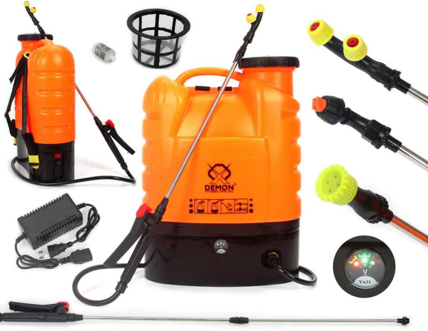 Postrekovač akumulátorový 16 litrový, akumulátor 12V-8Ah, oranžový, MAR-POL 4