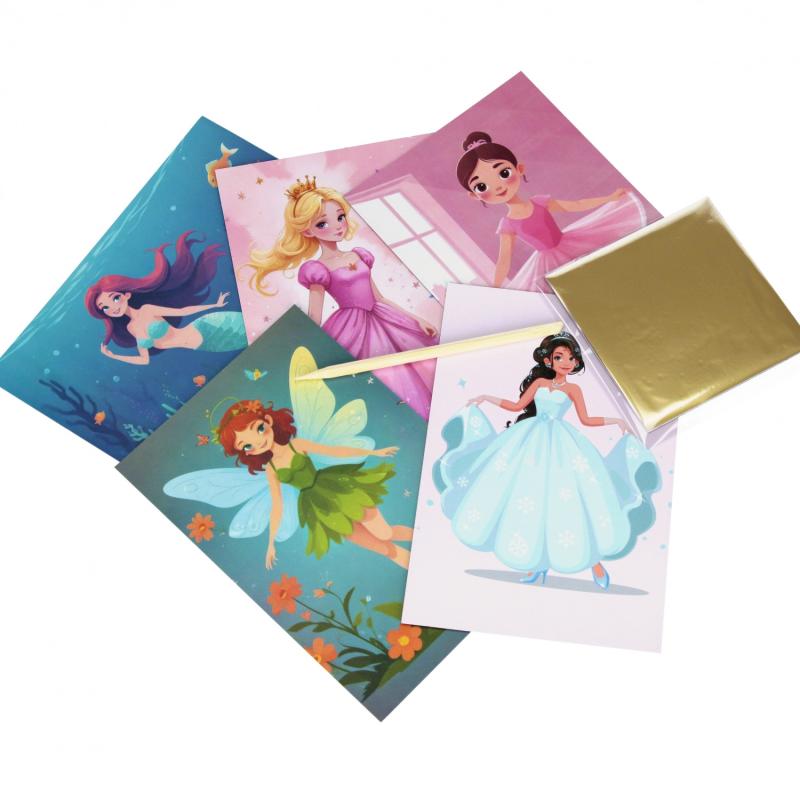 Zoškrabovací set Princezné 1