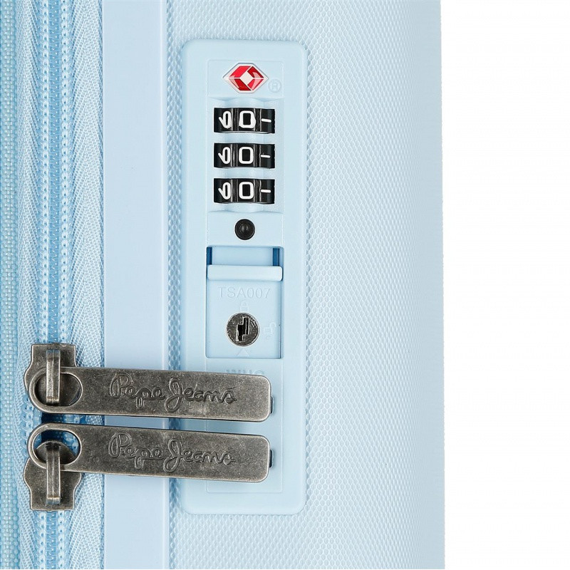 ABS Cestovný kufor PEPE JEANS ACCENT Azul, 55x40x20cm, 37L, 7698634 (small exp.) 8